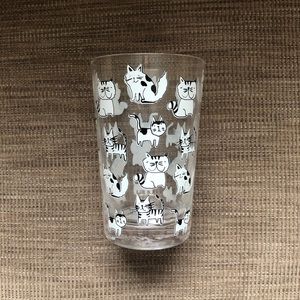 Pier1: Cat Glass Cup (NEW and NEVER USED) ✨